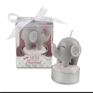 Kate Aspen Little Peanut Elephant-Shaped Candle, Gray, new